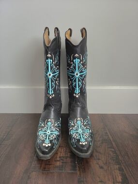 Circle G Black Cowgirl Boots. Size 8.5m. #CS